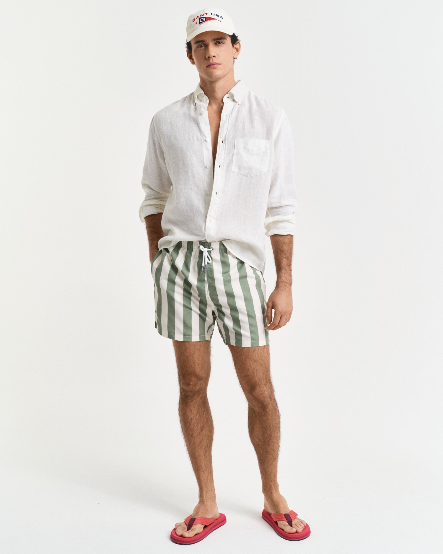 BLOCK STRIPE SWIM SHORTS