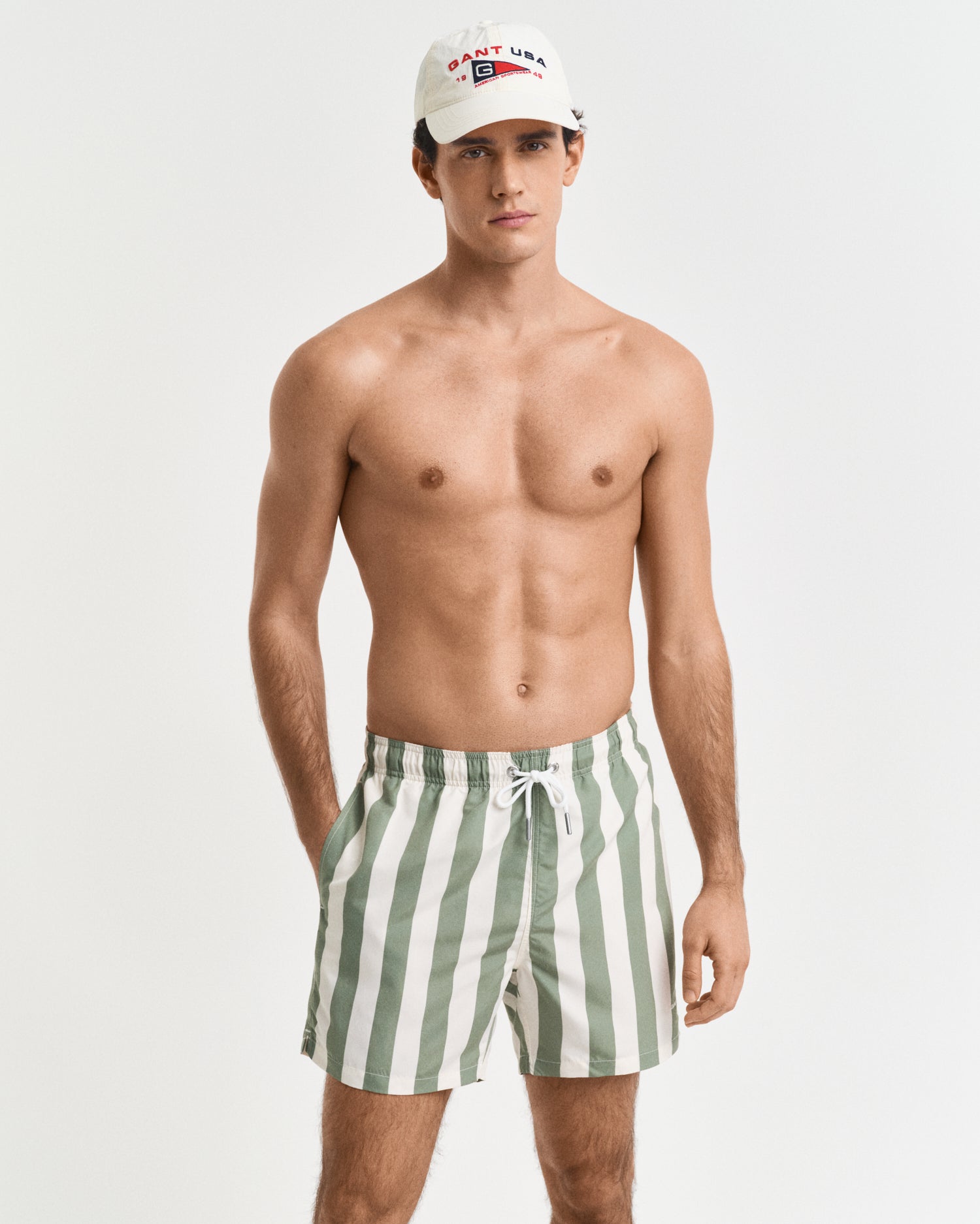 BLOCK STRIPE SWIM SHORTS