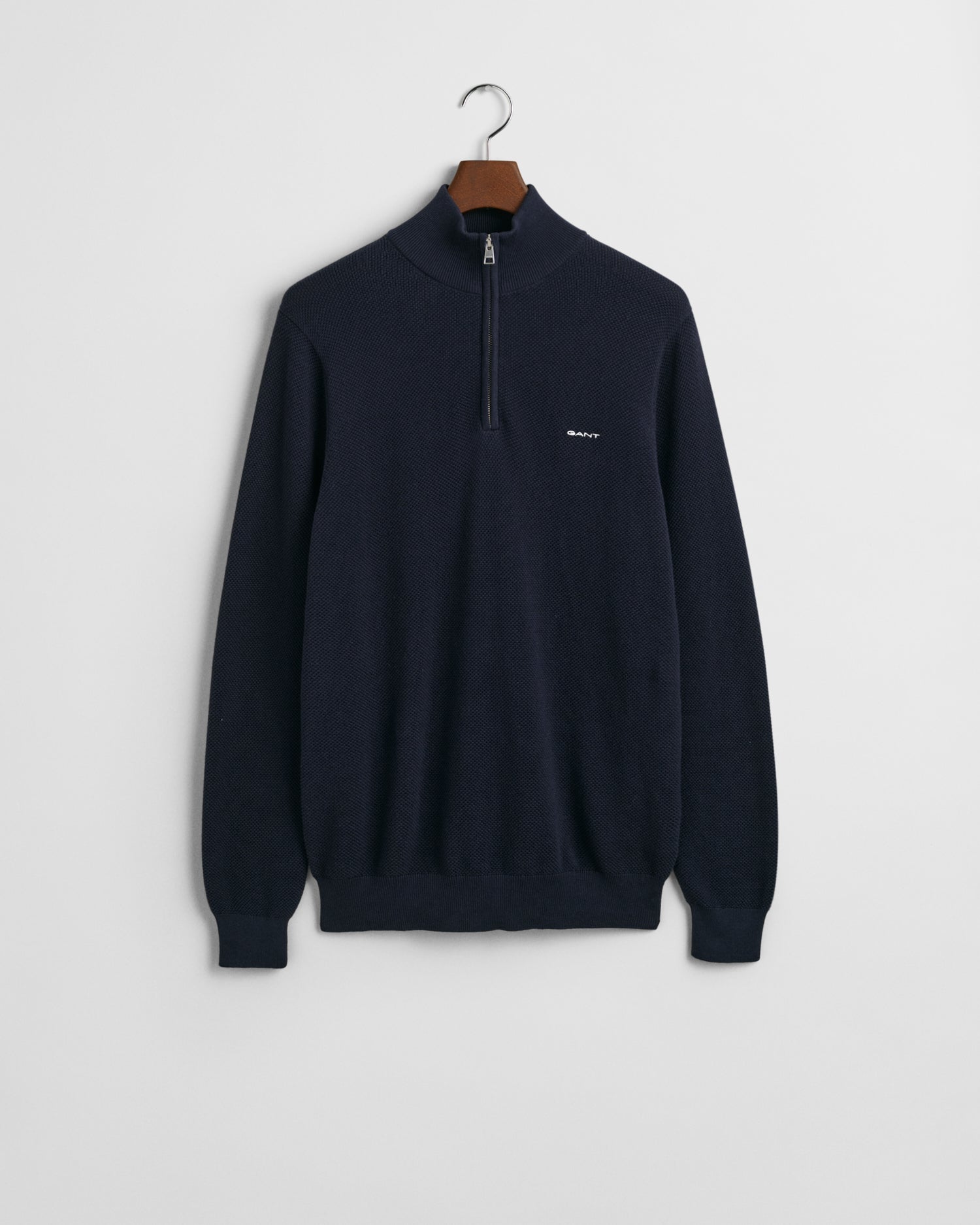 GANT PIQUE HALF ZIP STRIKTRØJE