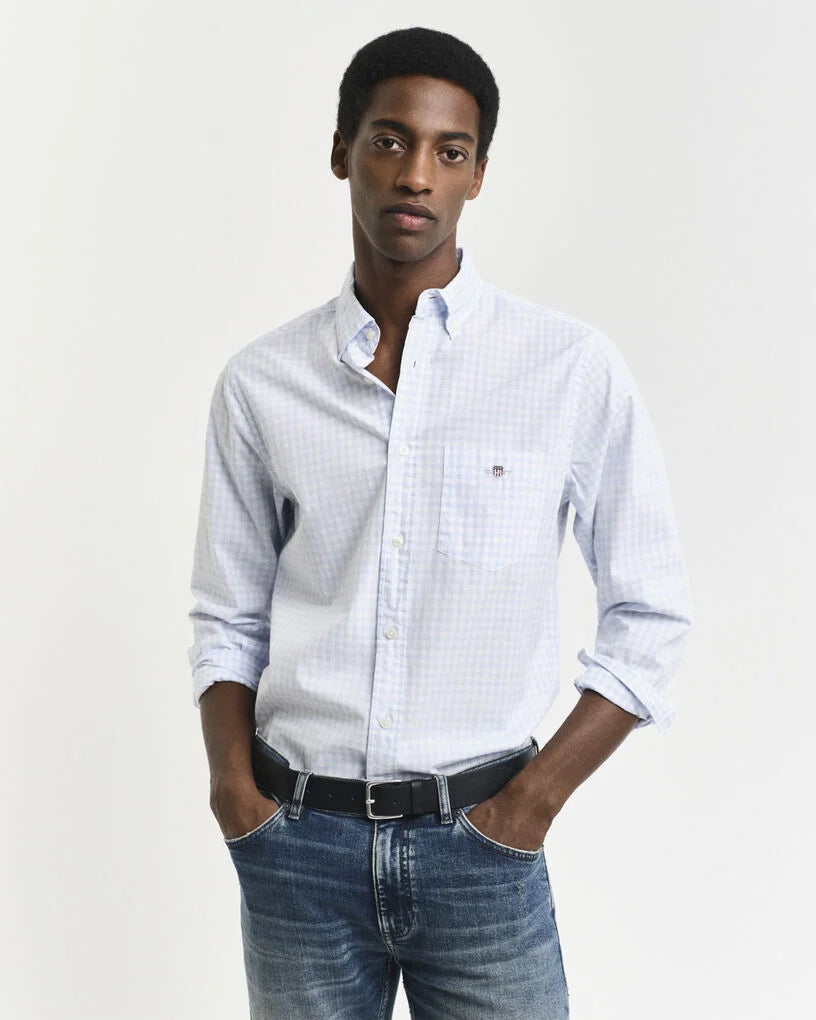 GANT REG KLASSISK POPLIN GINGHAM SKJORTE