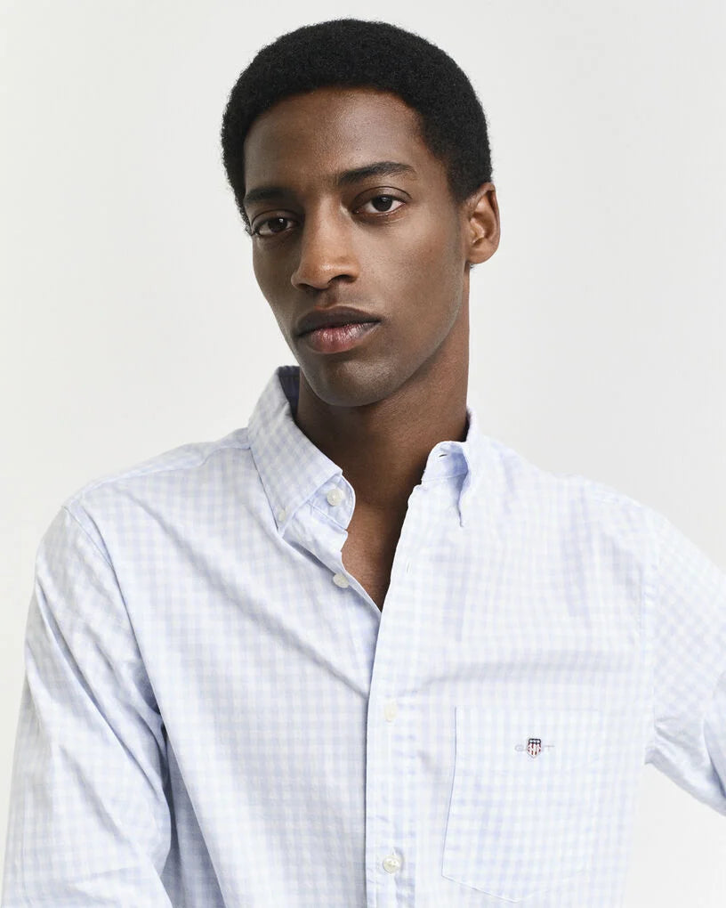 GANT REG KLASSISK POPLIN GINGHAM SKJORTE
