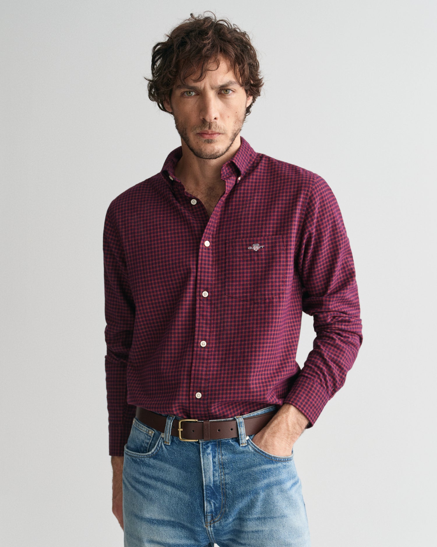 GANT REG MICROCHECK FLANNEL SKJORTE