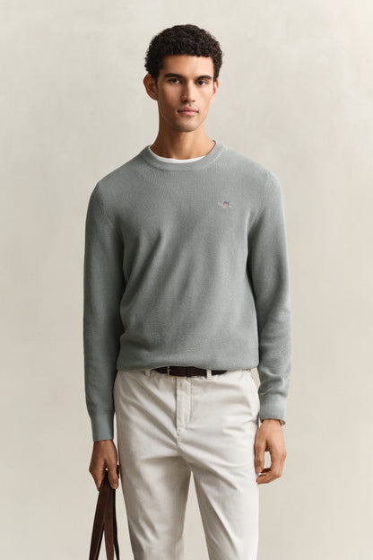 GANT MICRO TEXTURED COTTON C-NECK