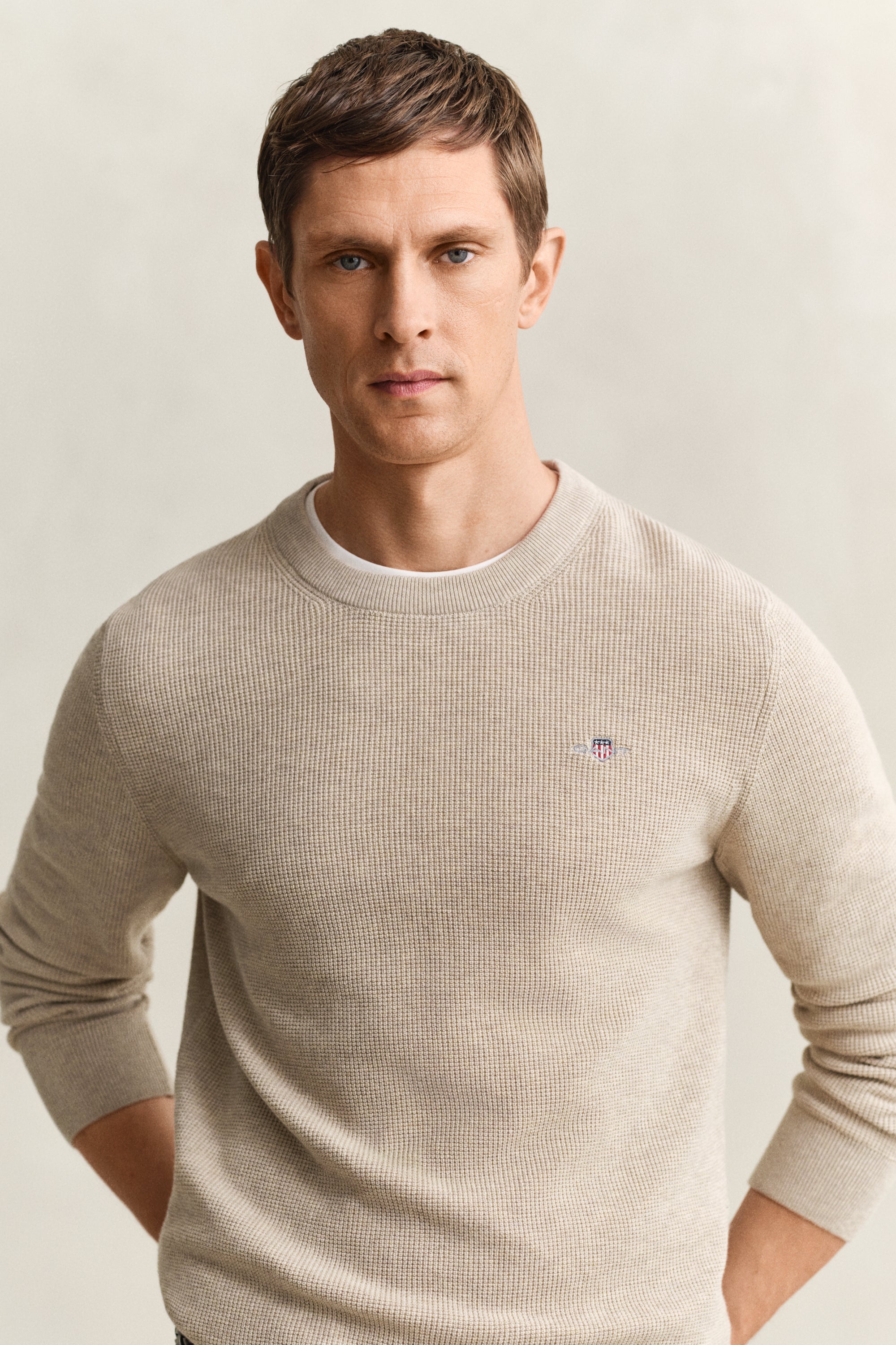 GANT MICRO TEXTURED COTTON C-NECK