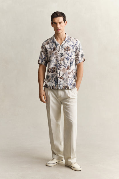 GANT REGULAR FIT AOP CAMP KORTÆRMET SKJORTE MED PRINT