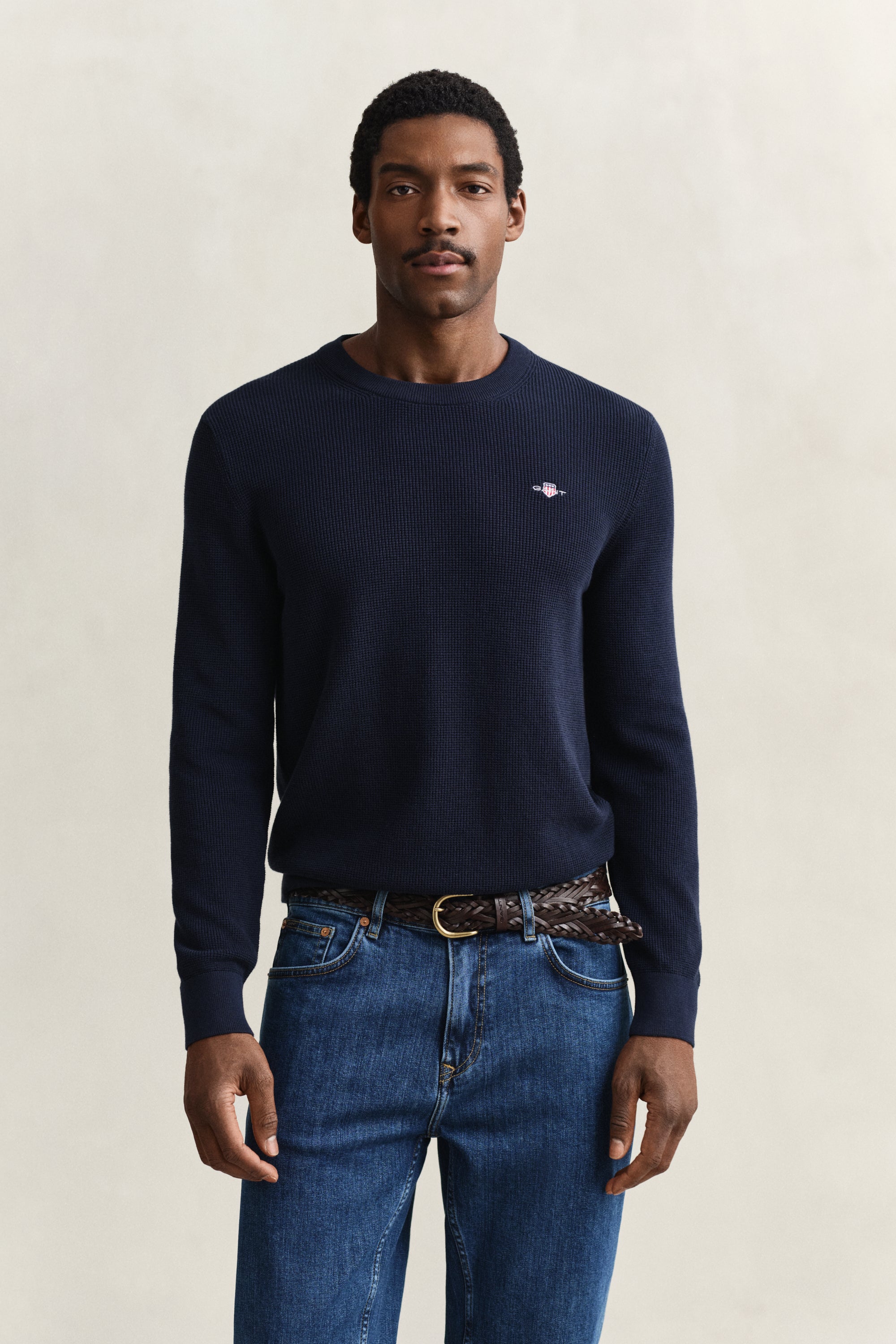 GANT MICRO TEXTURED COTTON C-NECK