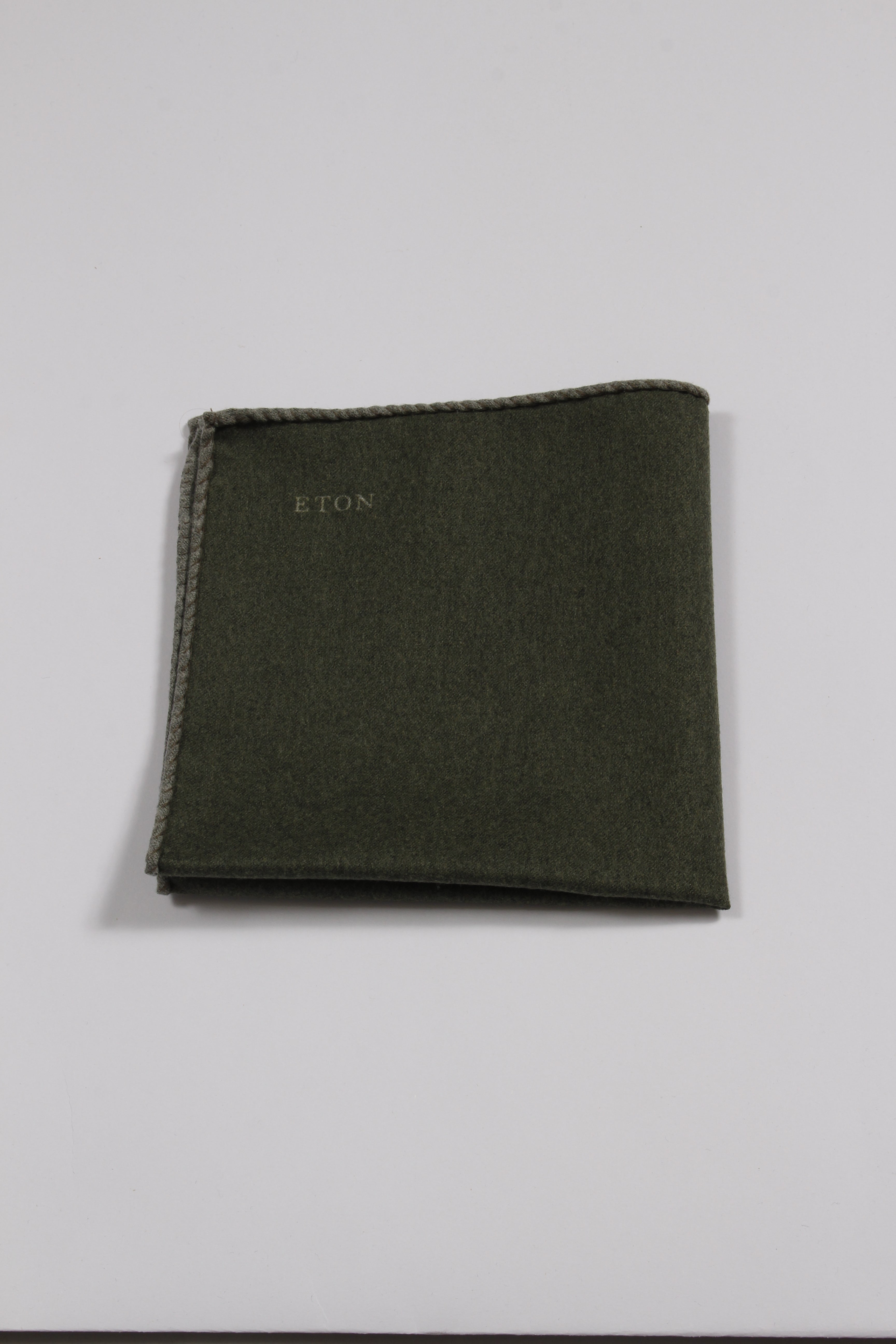 ETON WOOL BLEND POCKET SQUARE – GREEN