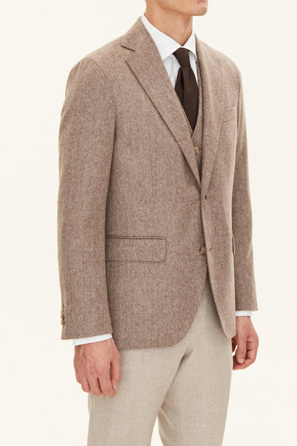 OSCAR JACOBSON FOGERTY HERRINGBONE BLAZER