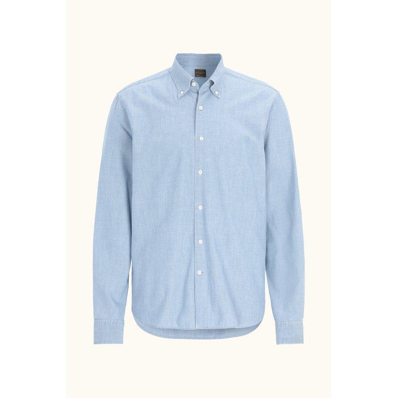 OSCAR JACOBSON CHAMBRAY SKJORTE