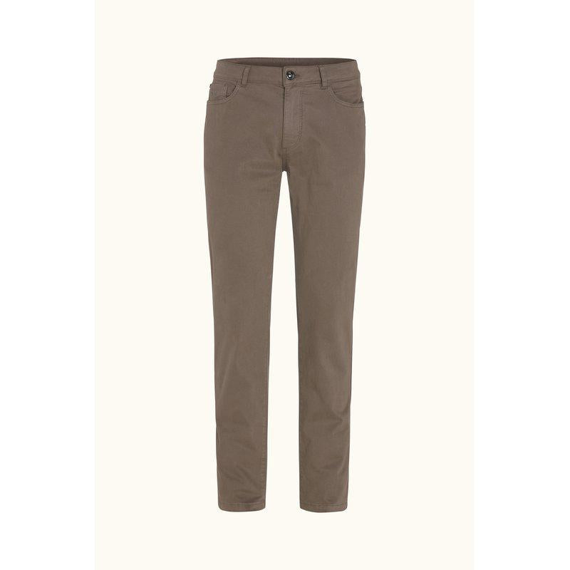 OSCAR JACOBSON PEACHED COTTON 5-POCKET BUKSER
