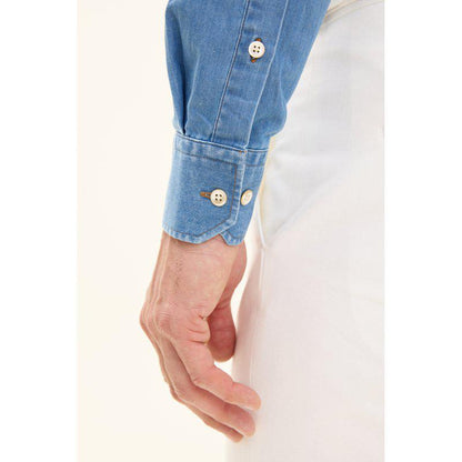 OSCAR JACOBSON SLIMFIT WASHED DENIM SKJORTE