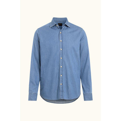 OSCAR JACOBSON SLIMFIT WASHED DENIM SKJORTE