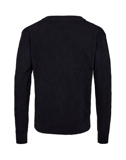 BLACK BLUE ZIP STRIK CARDIGAN