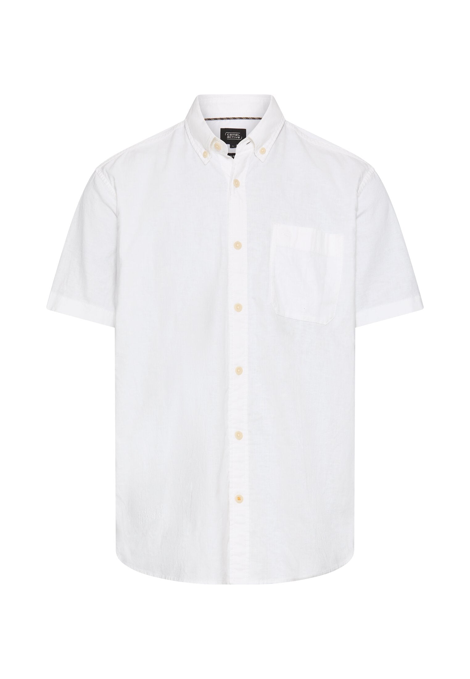 CAMEL ACTIVE HØR/BOMULD KORTÆRMET SKJORTE