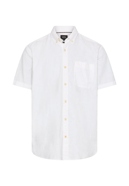 CAMEL ACTIVE HØR/BOMULD KORTÆRMET SKJORTE