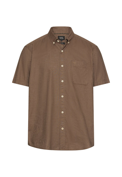 CAMEL ACTIVE HØR/BOMULD KORTÆRMET SKJORTE