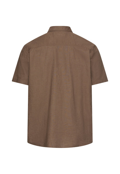 CAMEL ACTIVE HØR/BOMULD KORTÆRMET SKJORTE