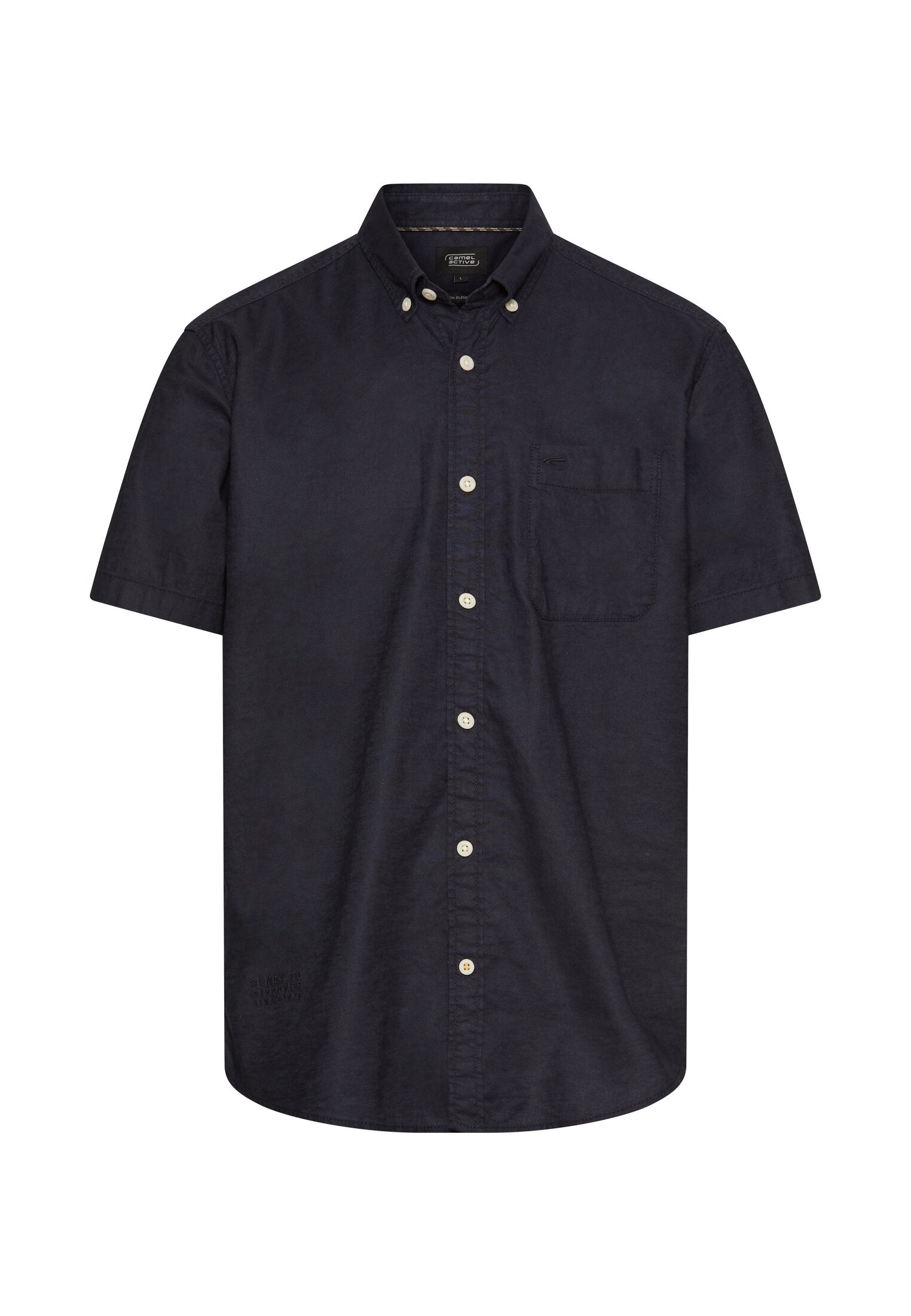 CAMEL ACTIVE HØR/BOMULD KORTÆRMET SKJORTE