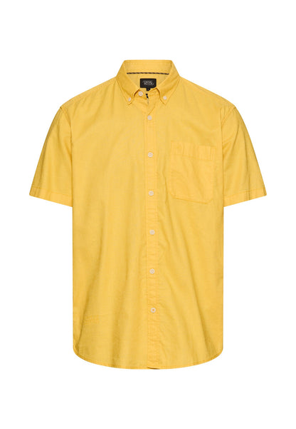 CAMEL ACTIVE HØR/BOMULD KORTÆRMET SKJORTE