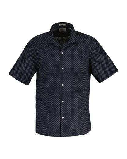 GANT REGULAR FIT BOMULD HØR PRINT KORTÆRMET SKJORTE