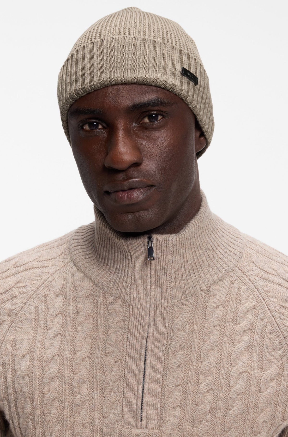 BOSS FATI RIBSTRIKKET BEANIE