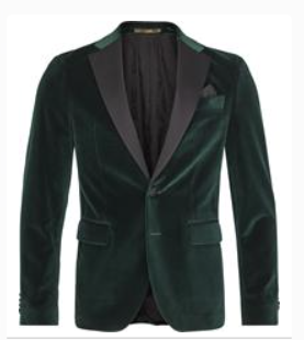 Sand – Velvet RC ‘Star Napoli’ Velour Blazer (Emerald Green)