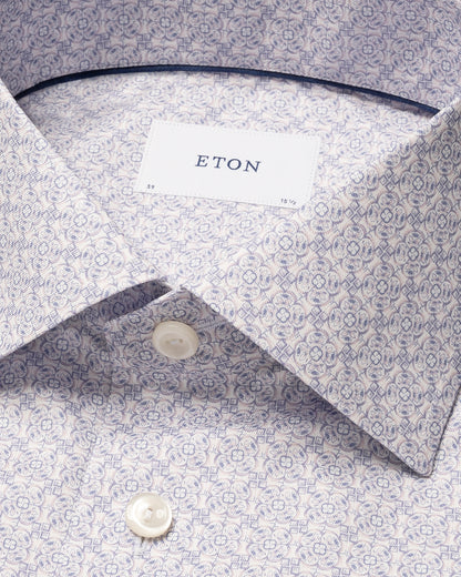 ETON GEOMETRIC SIGNATURE TWILL SHIRT – CONTEMPORARY FIT