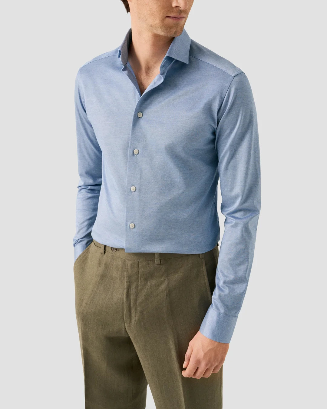 ETON FILO DI SCOZIA STRIK SKJORTE - SLIM FIT
