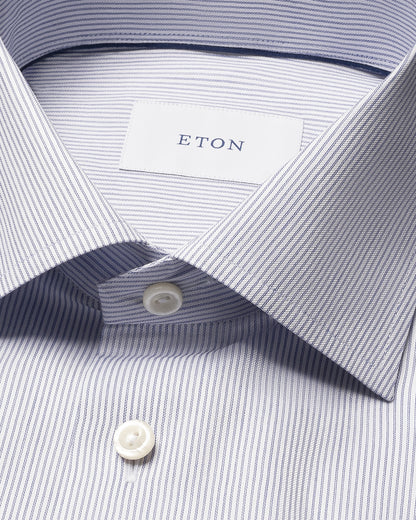 ETON FINE STRIPED SIGNATURE TWILL SKJORTE