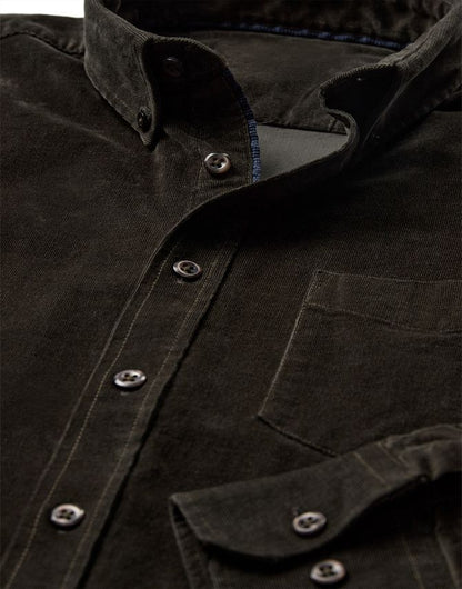 BLACK BLUE FLØJLSSKJORTE