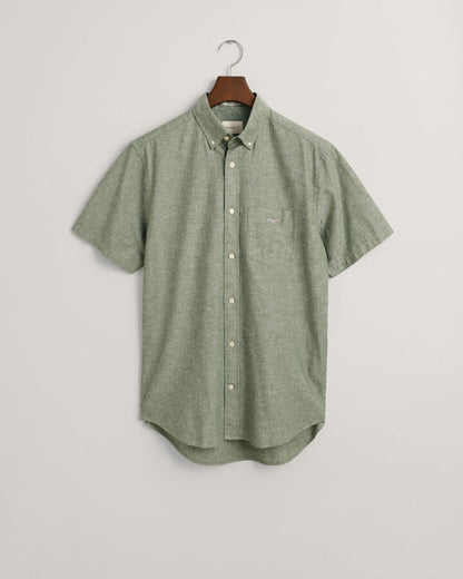 REG COTTON LINEN SS SHIRT