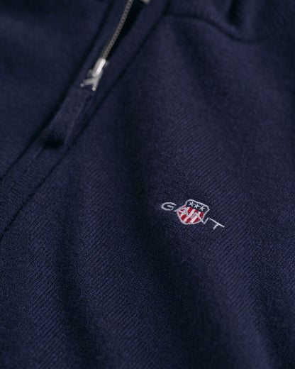 EXTRAFINE LAMBSWOOL ZIP CARDIGAN