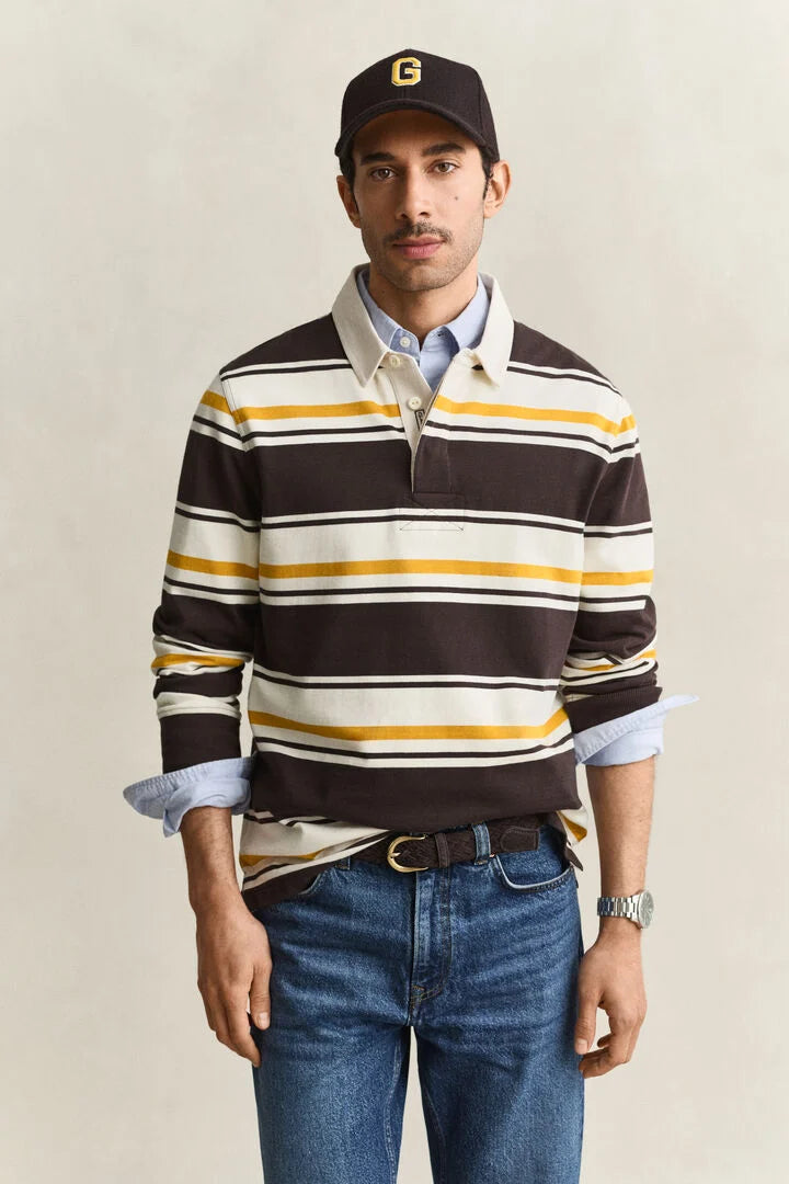 GANT STRIPED HEAVY RUGGER POLO
