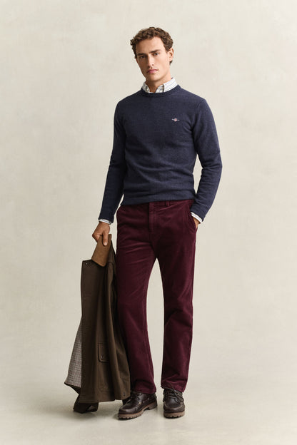 GANT SUPERFINE LAMBSWOOL C-NECK STRIKTRØJE