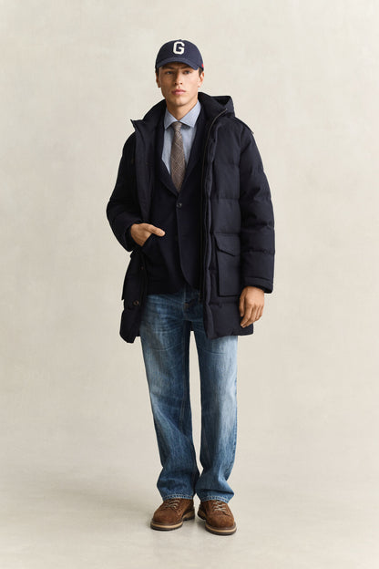 GANT FLANNEL DOWN MID LENGTH DUNJAKKE