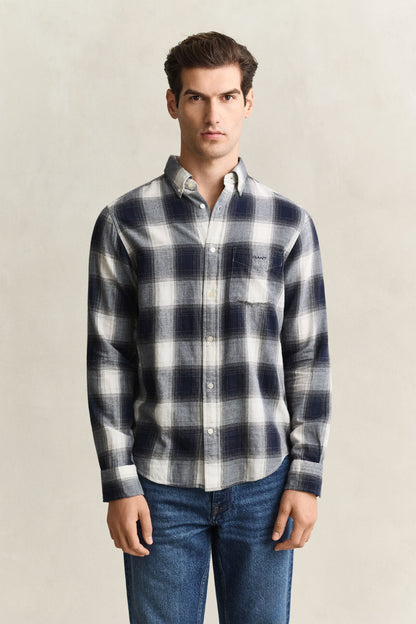 GANT REGULAR FIT WINDBLOWN FLANNEL CHECK SKJORTE