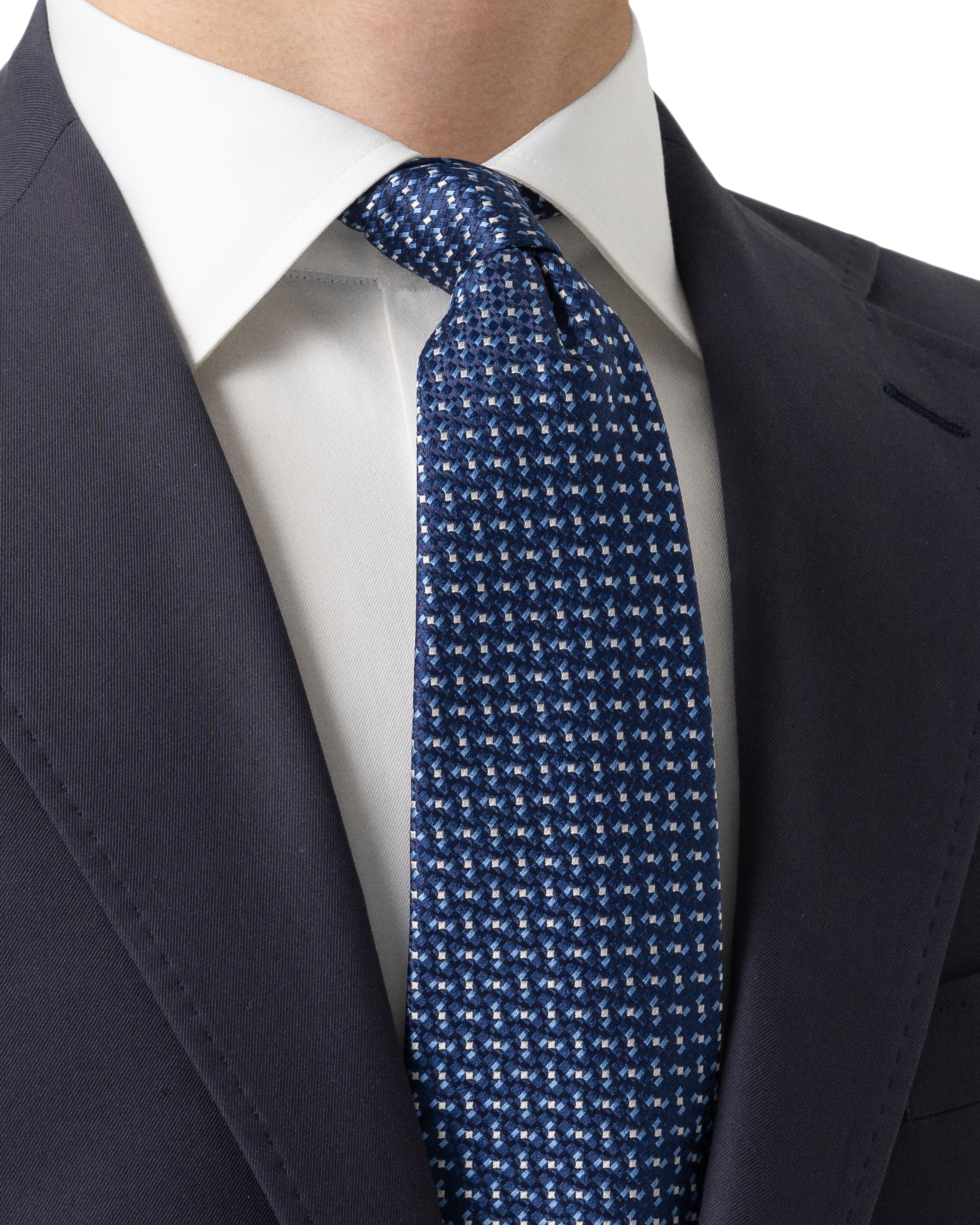 Geometric Woven Silk Tie