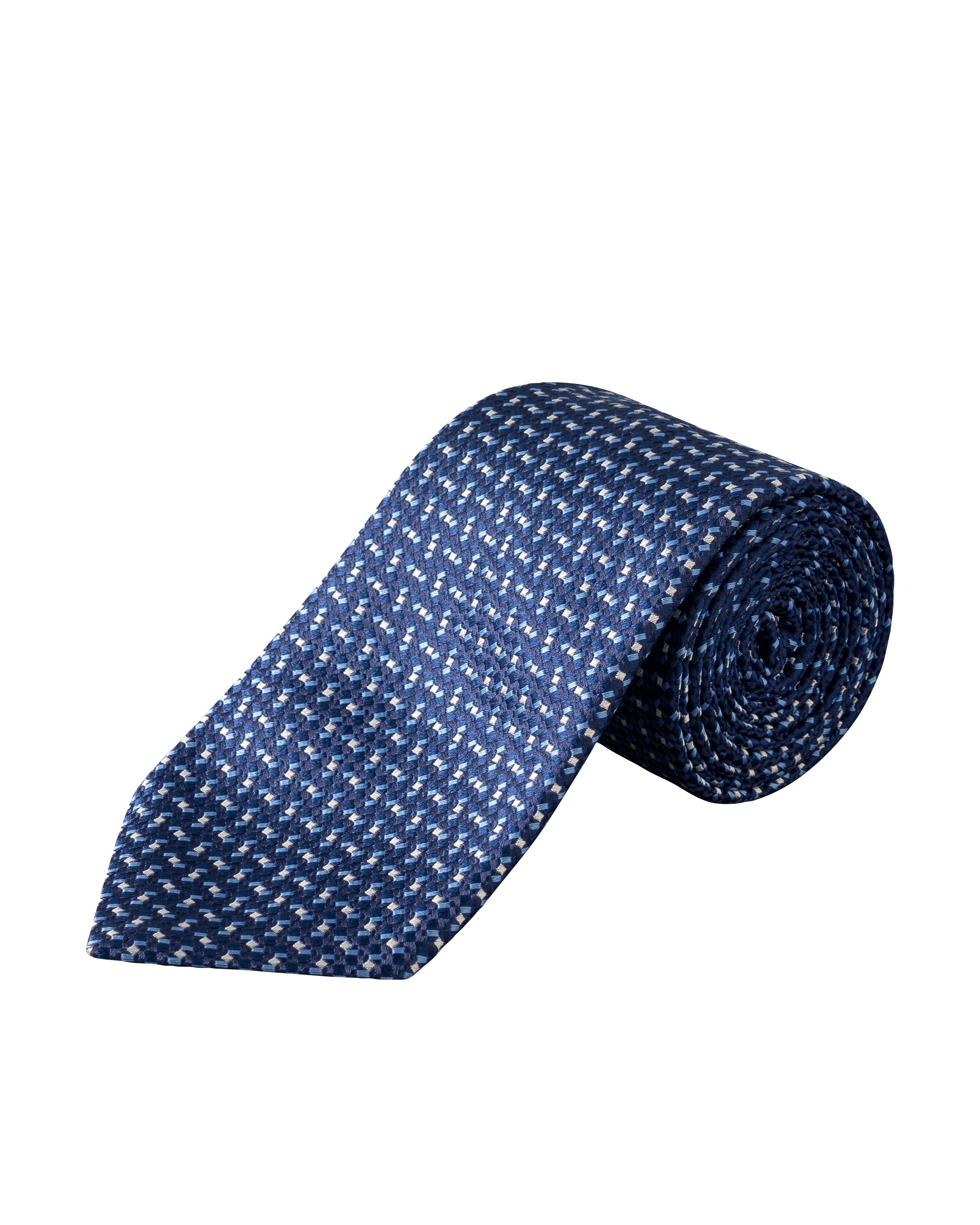 Geometric Woven Silk Tie