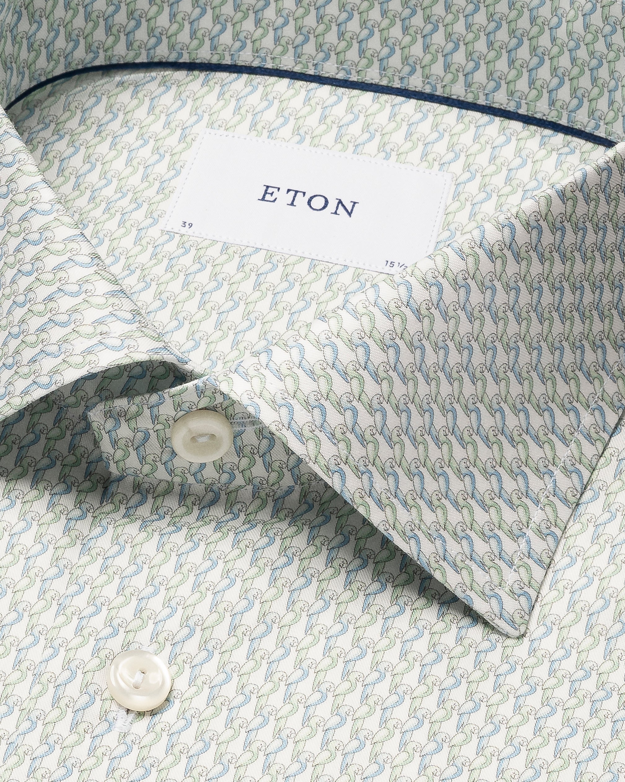 ETON PAPEGØJE PRINT SIGNATUR TWILL SKJORTE