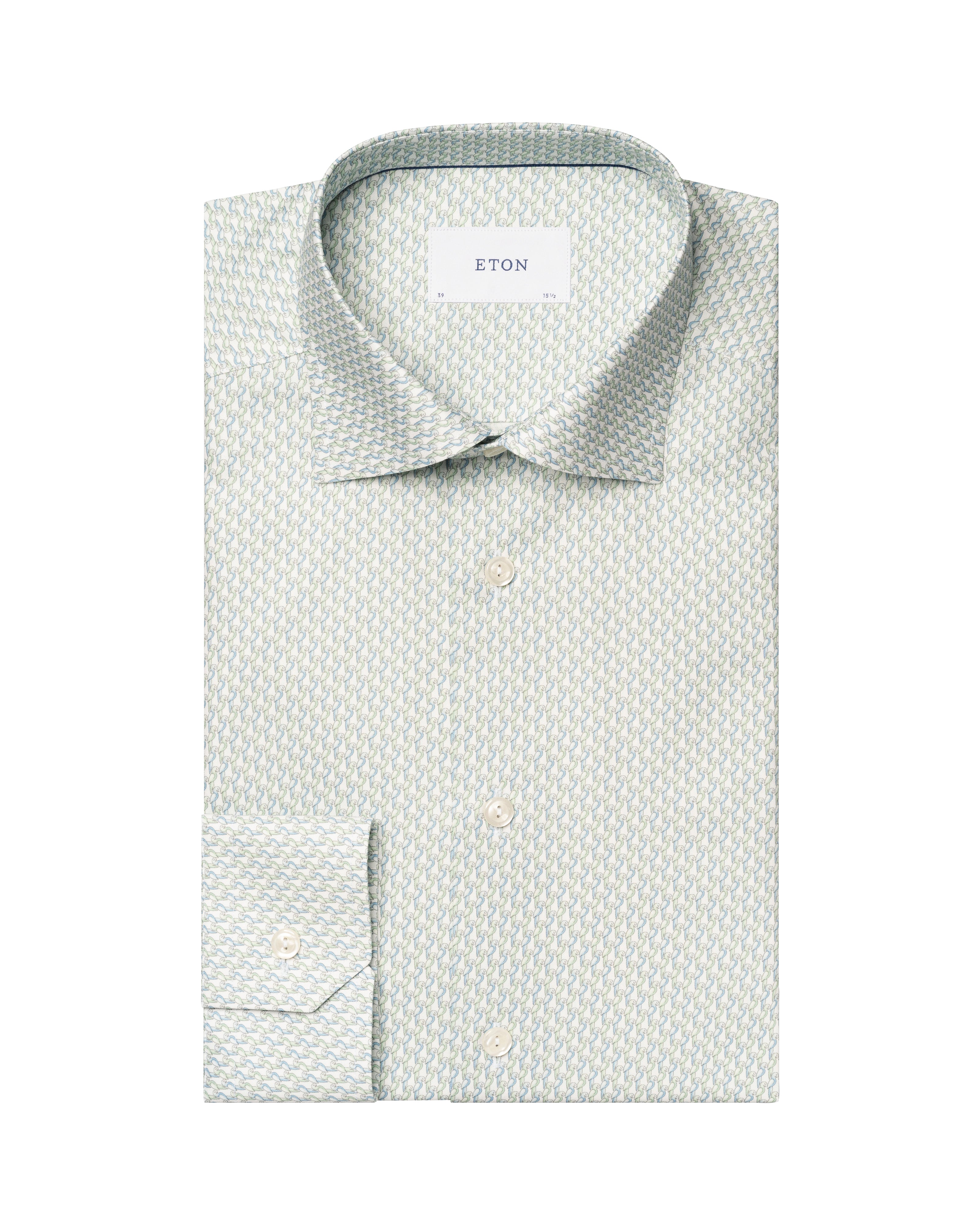 ETON PAPEGØJE PRINT SIGNATUR TWILL SKJORTE