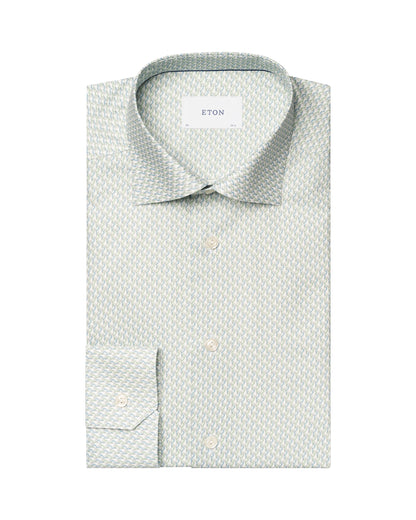 ETON PAPEGØJE PRINT SIGNATUR TWILL SKJORTE