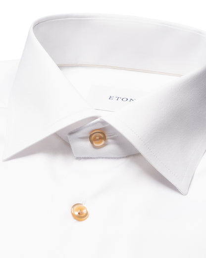 ETON SIGNATUR TWILL BEIGE EFFEKT SKJORTE