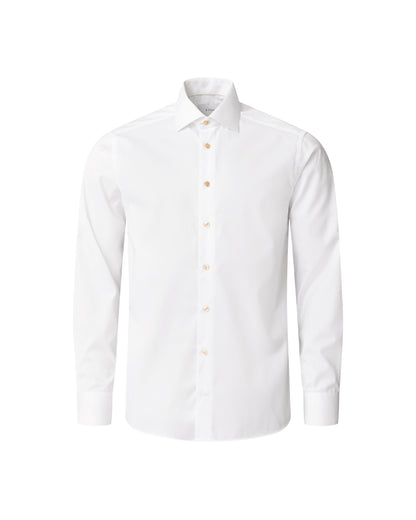 ETON SIGNATUR TWILL BEIGE EFFEKT SKJORTE