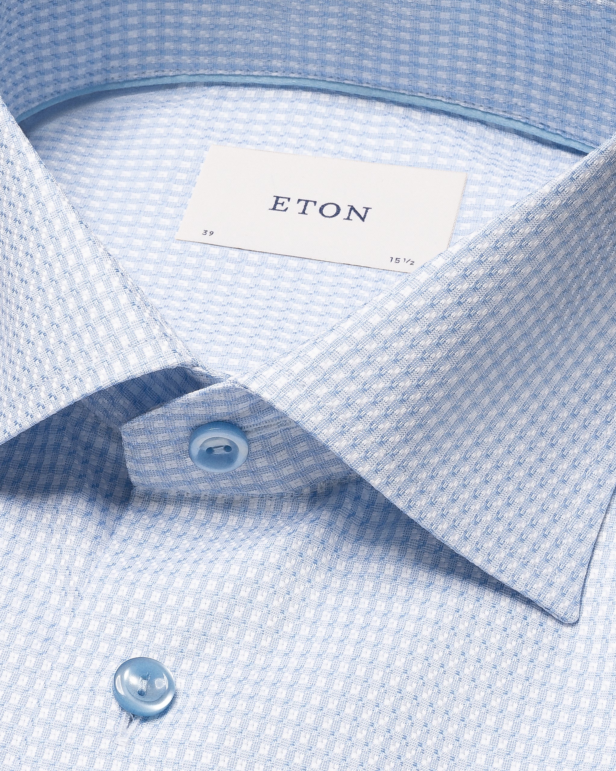 ETON CHECK DOBBY SKJORTE