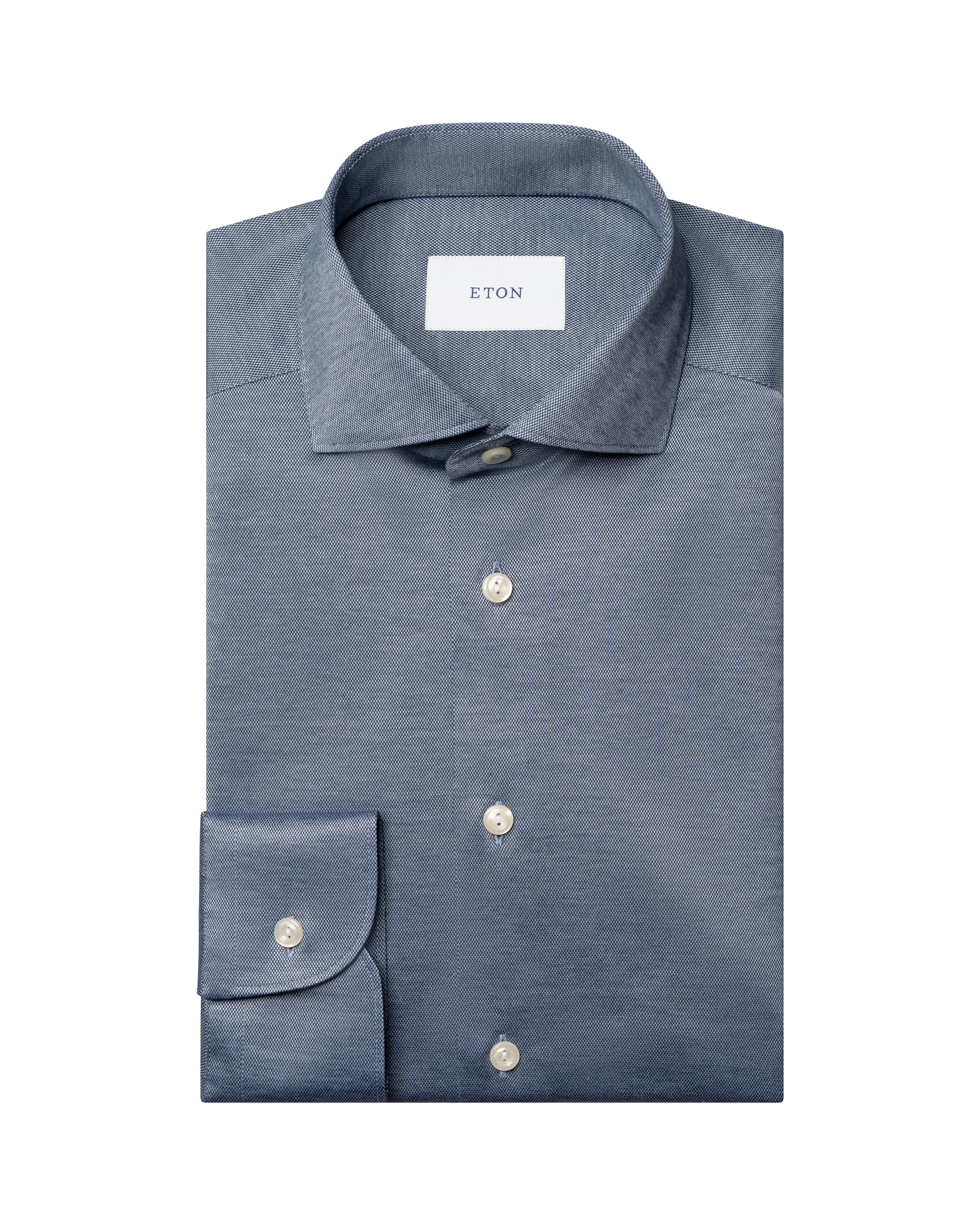ETON FILO DI SCOZIA KNIT SKJORTE