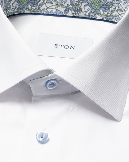 ETON FLORAL EFFECT SIGNATURE TWILL SKJORTE - CONTEMPORARY FIT