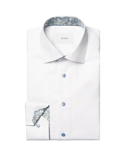 ETON FLORAL EFFECT SIGNATURE TWILL SKJORTE - CONTEMPORARY FIT