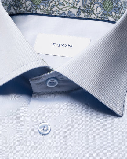 ETON FLORAL EFFECT SIGNATURE TWILL SKJORTE - CONTEMPORARY FIT