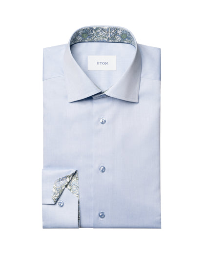 ETON FLORAL EFFECT SIGNATURE TWILL SKJORTE - CONTEMPORARY FIT